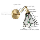 Axyaa Nordic Brass Glass LED Wall Lamp - Vintage Wall Sconce
