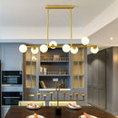 Axyaa Glass Ball Chandelier Suspension for Dining Room, Kitchen, Office - Modern Design