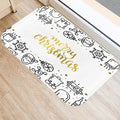 Axyaa Golden Black Letter Printed Door Mat, Non-Slip Floor Home Decoration