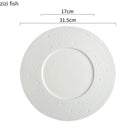 Axya Round Ceramic Serving Plate for Pasta, Steak, Sushi, and More