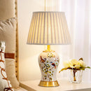 Axyaa Ceramic Bird & Flower Table Lamp for Bedroom & Living Room