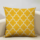 Axyaa Mustard Yellow Letter Style Cushion Cover 45x45cm Home Cafe Decor