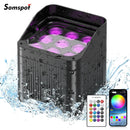 Axyaa Rechargeable Stage Par Light with 6 IN1 RGBWA+UV LEDs - Waterproof for Events