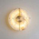 Axyaa Brass Gold LED Marble Wall Sconce Light for Living Room & Bedroom