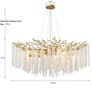 Axyaa Crystal Chandelier: Elegant French Branch Lamp for Modern Luxury Living