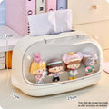 Axyaa Kawaii Tissue Box Holder Display Box Organizer Dolls Desktop Ornament