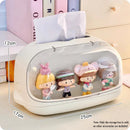 Axyaa Kawaii Tissue Box Holder Display Box Organizer Dolls Desktop Ornament