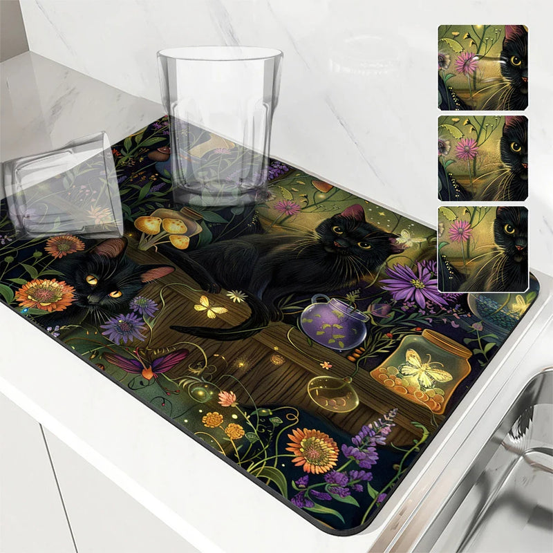 Axyaa Absorbent Drying Mat for Kitchen Plants Flowers Cup Table Decoration