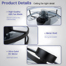Axyaa Ceiling Fan with Light & Remote Control - Bedroom Modern Fan - Indoor Minimalist