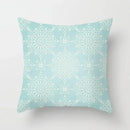 Axyaa Mint Green Geometric Print Lumbar Pillowcase