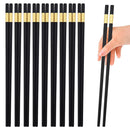 Axyaa Reusable Chopsticks Set - 10 Pairs Sushi Sticks Korean Japanese Chinese Tableware