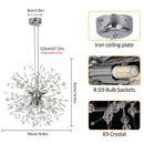 Axyaa Crystal Snowflake Small Chandelier Modern LED Ceiling Lamps