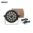 Axyaa 4PCS Aluminum Alloy LED Flat Par RGBW/RGBWA+UV DMX512 Disco Stage Lights