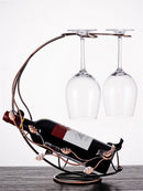 Axya Metal Wine Rack Glass Bottle Holder Bar Display Stand
