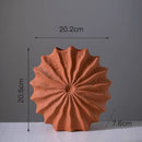 Axyaa Shell Ceramic Vase Orange Conch Hydroponics Floral Arrangement Desk Decoration