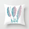 Axyaa Feather Dreamcatcher Print Cushion Cover for Elegant Sofa Decoration