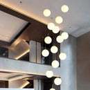 Axya Nordic Glass Ball LED Pendant Lights - Ceiling Chandelier for Home Decor