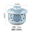 Axyaa Japanese Ceramic Bowl with Lid for Molecular Cuisine and Desserts