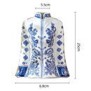 Axyaa Blue White Porcelain Cheongsam Vase - Handmade Ceramic Home Decor