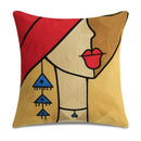 Axyaa Picasso Graffiti Art Painting Cushion Cover for Home Décor
