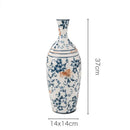 Axyaa Blue & White Porcelain Antique Vase - New Chinese Style Large Flower Arrangement
