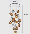 Axyaa Glass Pendant Light: Modern, LED, Creative Chandelier