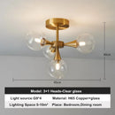 Axyaa Copper Glass Ball Pendant Lamps for Kitchen Bedroom Restaurant Home Decoration