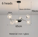 Axyaa Glass Chandelier: Modern Luxury Living Room Lights