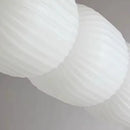 Axyaa White Glass Bulb Chandelier Pendant Lamp for Bedroom.