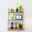 Axyaa Glass Flower Vase and Bud Vase Lemon Set, Green & Yellow, Blue & Pink