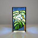 Axyaa Mosaic Glass Bedside Table Lamp, Small Night Light for Bedroom or Desk