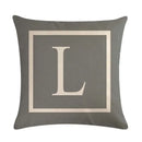 Axyaa Gray Alphabet Decorative Pillow Cover 45x45cm