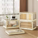 Axyaa Foldable Storage Box with Lid: Large Capacity Organizer for Toys, Books, and More