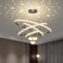 Axyaa Nordic Starry Sky Chandelier Black Golden LED Pendant Lights with Remote Control