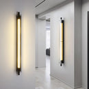 Axyaa Modern Glass LED Wall Light, Industrial Black Sconce for Living Room, Corridor, Hotel