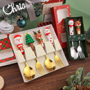 Axyaa Christmas Tree Spoon & Fork Set