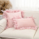 Axyaa Velvet Faux Feather Cushion Cover Soft Home Decor Pillow Cover Living Room