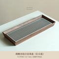 Axyaa Walnut Tea Tray Dual Purpose Drainage Holder for Tea Ceremony