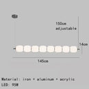 Axyaa Nordic Glass Chandelier LED Pendant Light for Living Dining Kitchen Room