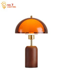 Axyaa Solid Wood LED Table Lamp Medieval Retro Design for Home Decor