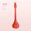 Axyaa Kitchen Utensil Set: Colander Spoon, Food Tongs, Beater, Steak Clip, Soup Filter