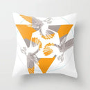 Axyaa Geometric Pattern Print Orange Car Sofa Cushion Cover