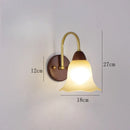 Axyaa Copper Glass LED Wall Lamp Modern Sconce for Livingroom Bedroom Home Lighting