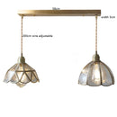Axyaa Nordic Copper Pendant Light Clear Glass Vintage American Style Lamp