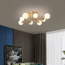 Nordic Glass Chandelier LED Light Fixture by Axyaa - Modern Living Room Decor