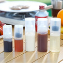 Axyaa 40/80ml Plastic Condiment Squeeze Bottle for Kitchen Seasoning