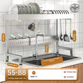 Axyaa Stainless Steel Sink Drying Rack | Kitchen Dish Drainer Holder & Storage