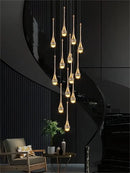 Axyaa Modern Crystal Chandelier Loft Pendant Lamp
