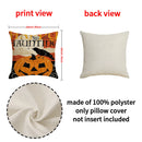 Axyaa Halloween Linen Pillowcase in Black Orange for Horror Atmosphere