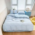 Axyaa Solid Color Block Sheet Set in Double Yarn Bubble Foam Fabric